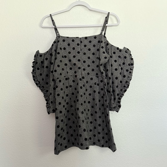 NWT Delphine The Label Hear Me Howl Polka Dot Dress in Gray 4 - Picture 8 of 9